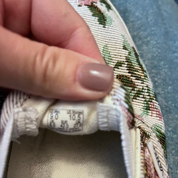 vans tapestry floral slip on shoe size 10.5 canvas skate casual - Picture 4 of 6